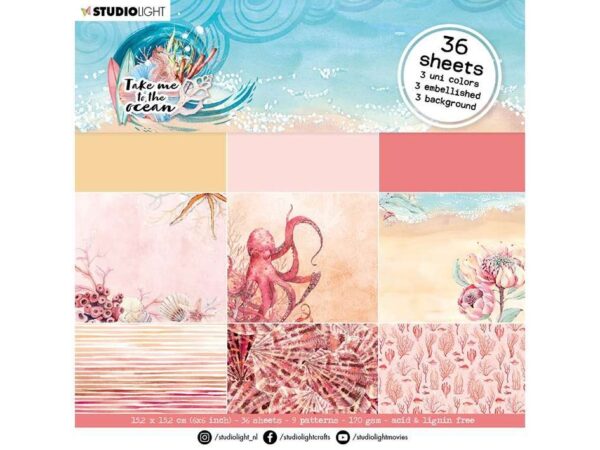 Studio Light Take me to the Ocean Paper pad - Warm Colors