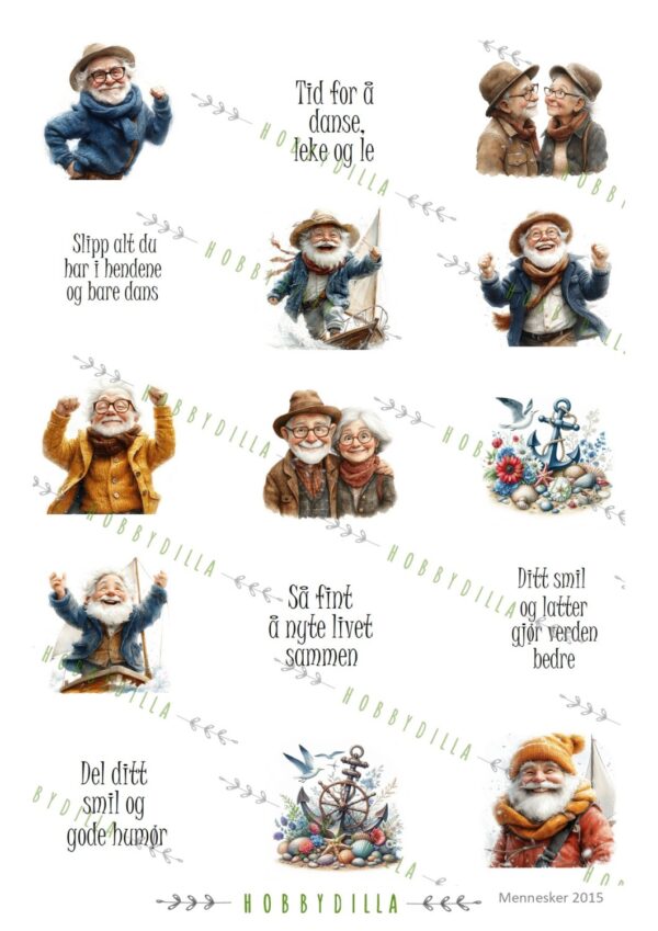 Motivark Mennesker 2015 Godt Voksne Menn med Teks