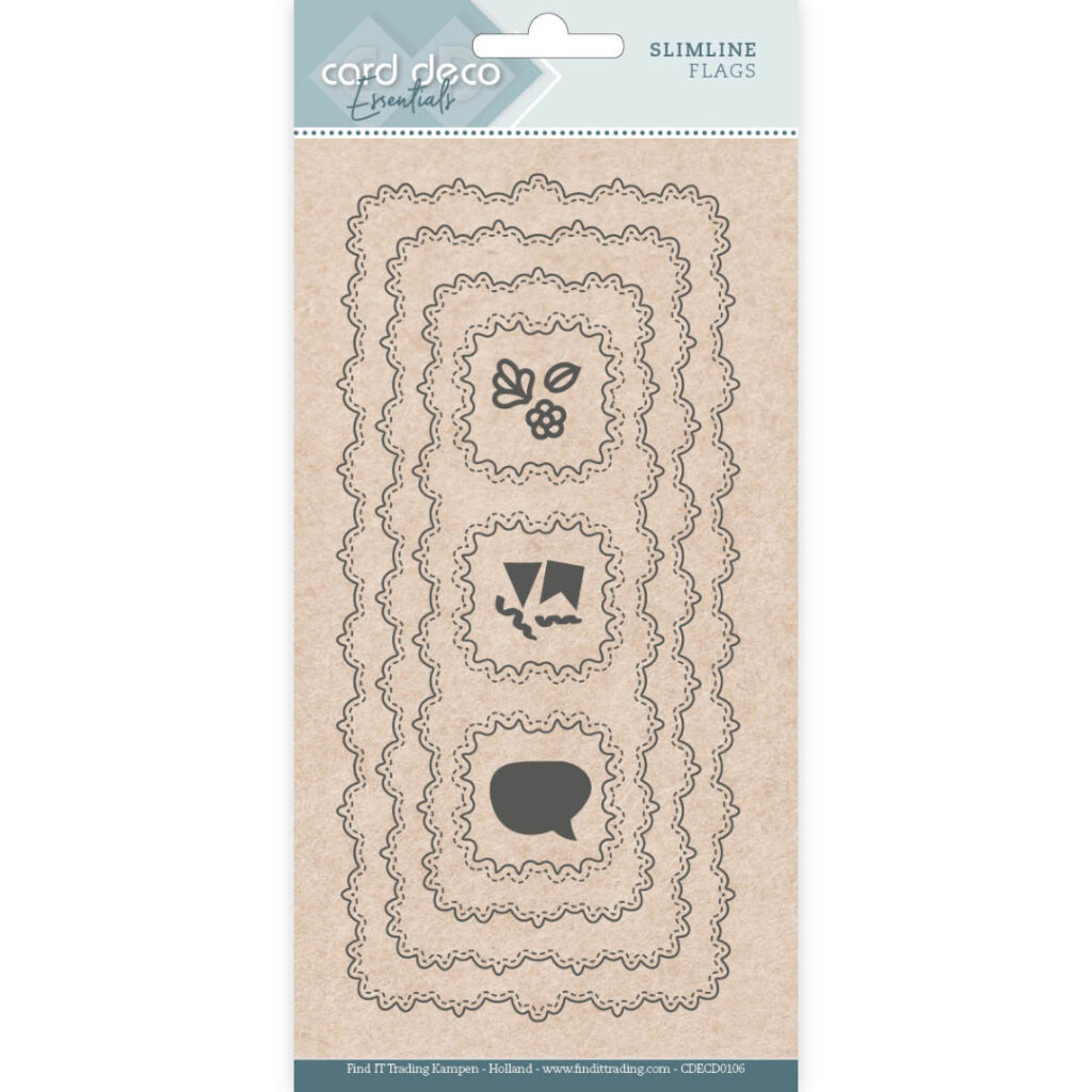 Card Deco Essentials Dies - Slimline Flags