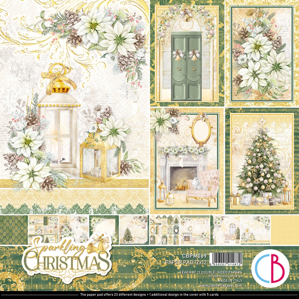 Ciao Bella Sparkling Christmas Paper Pad 12x12 - Bilde 1