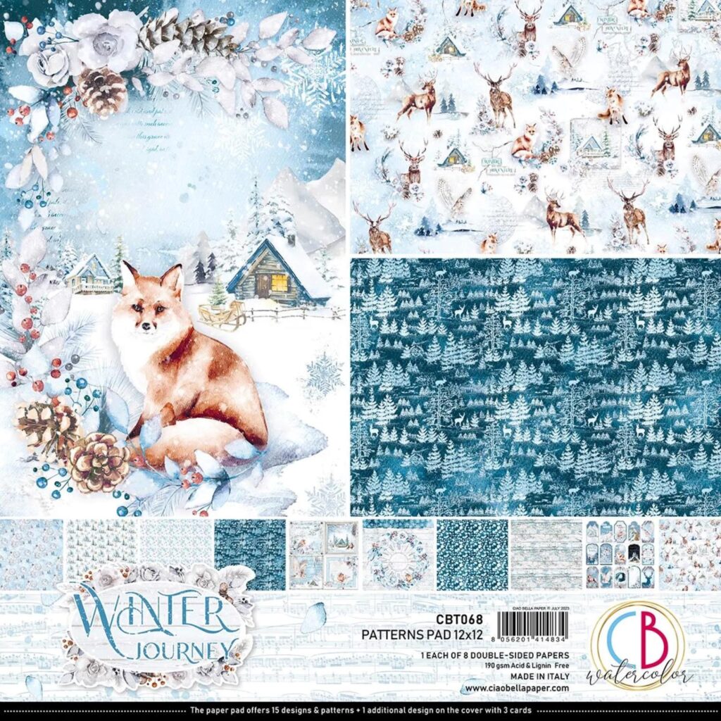 Ciao Bella Winter Journey Patterns Pad 12x12