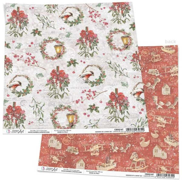 1858.jpg Ciao Bella Wreaths & Toys Paper Sheet 12"x12"