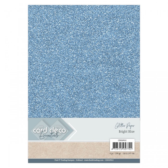 Glitter kartong A4 Bright Blue - Bilde 1