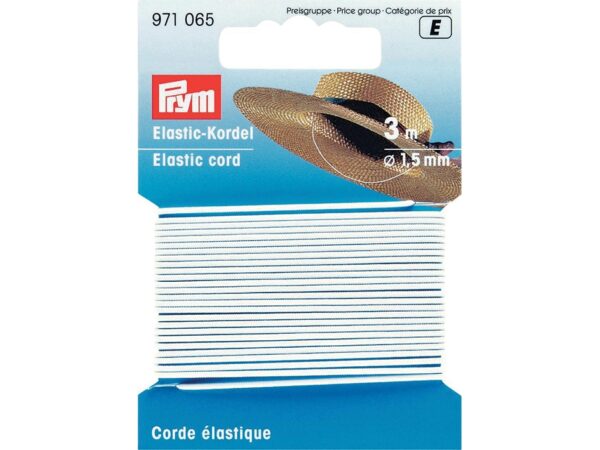 Prym Elastisk strikk  1,5mm-3m Hvit
