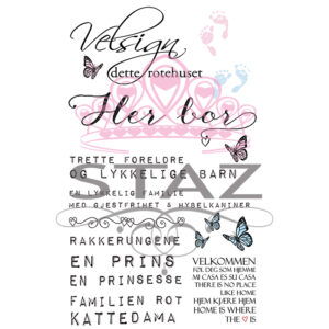 Rub-on-Familieskilt - Bilde 1