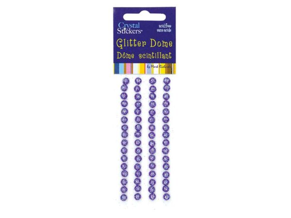 Glitter Dot Halvperle m/lim 5mm – Lavendel