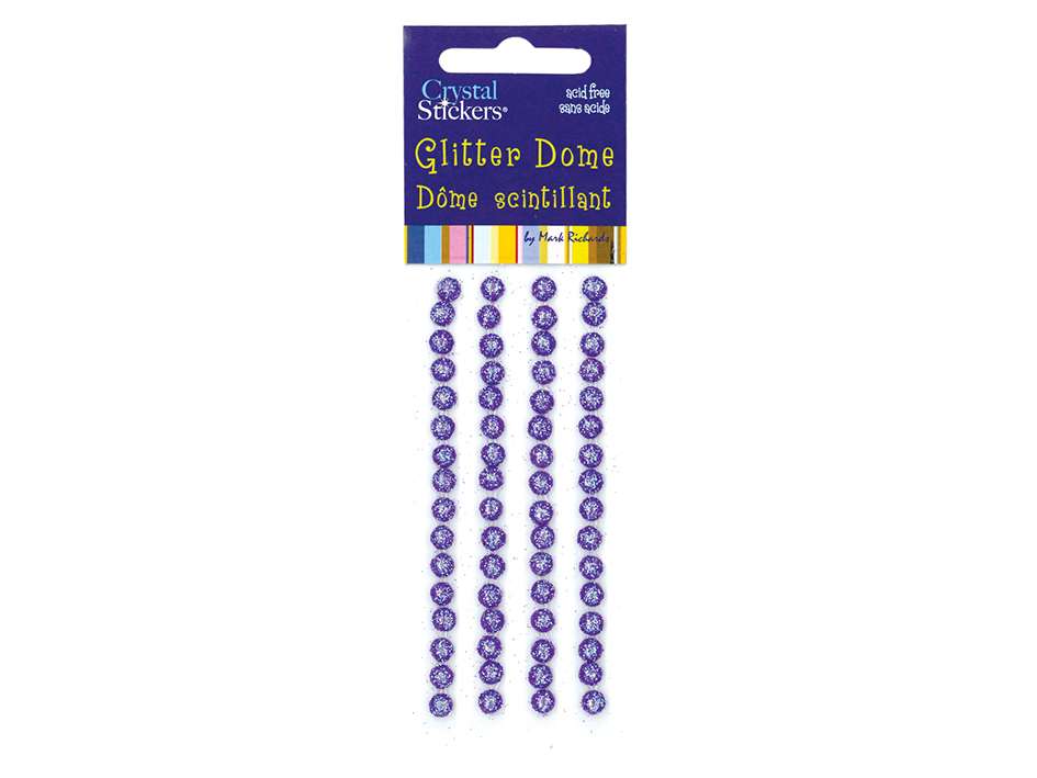 Glitter Dot Halvperle m/lim 5mm – Lavendel - Bilde 1