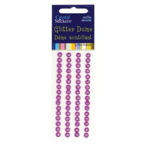 2549.jpg Glitter Dot Halvperle m/lim 5mm – Rosa
