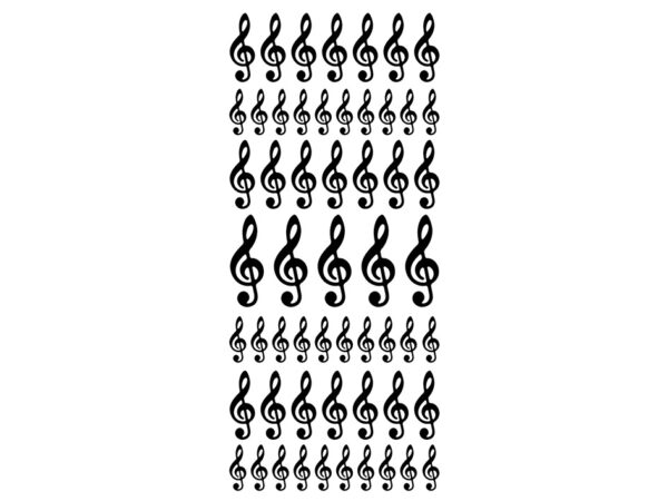 Klistremerker g-nøkkel sort