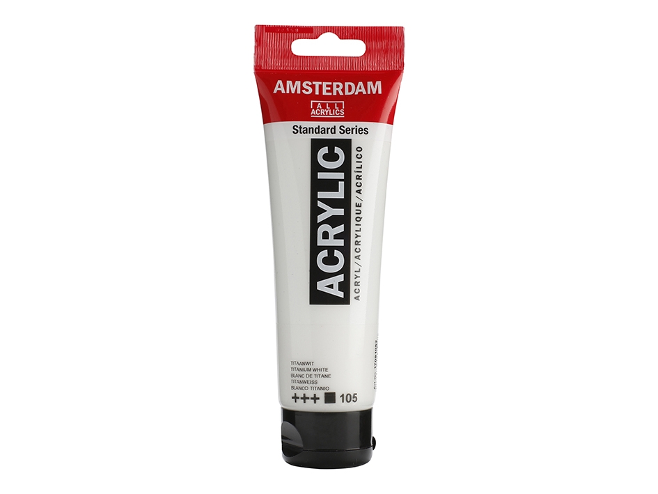 Amsterdam Standard 120ml – 105 Titanium white - Bilde 1