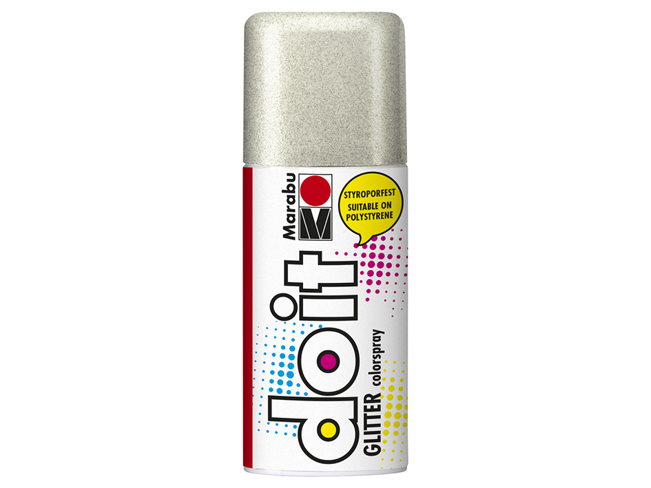 Marabu do it colorspray 582 Glitter Silver - Bilde 1