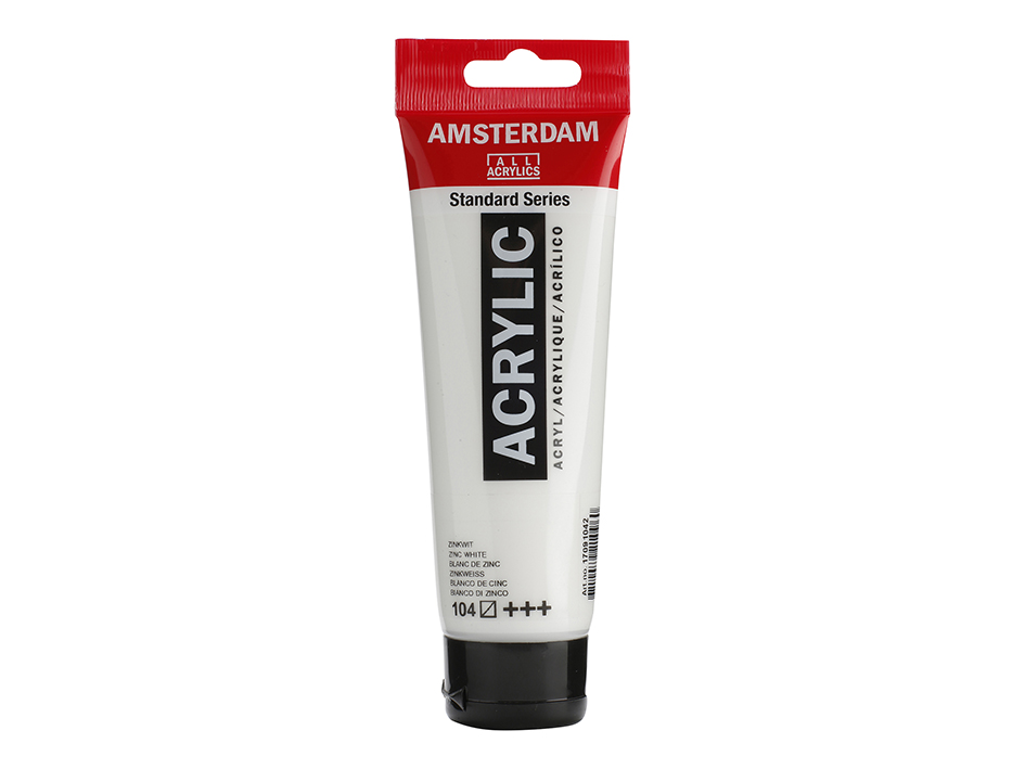 Amsterdam Standard 120ml – 104 Zink white - Bilde 1