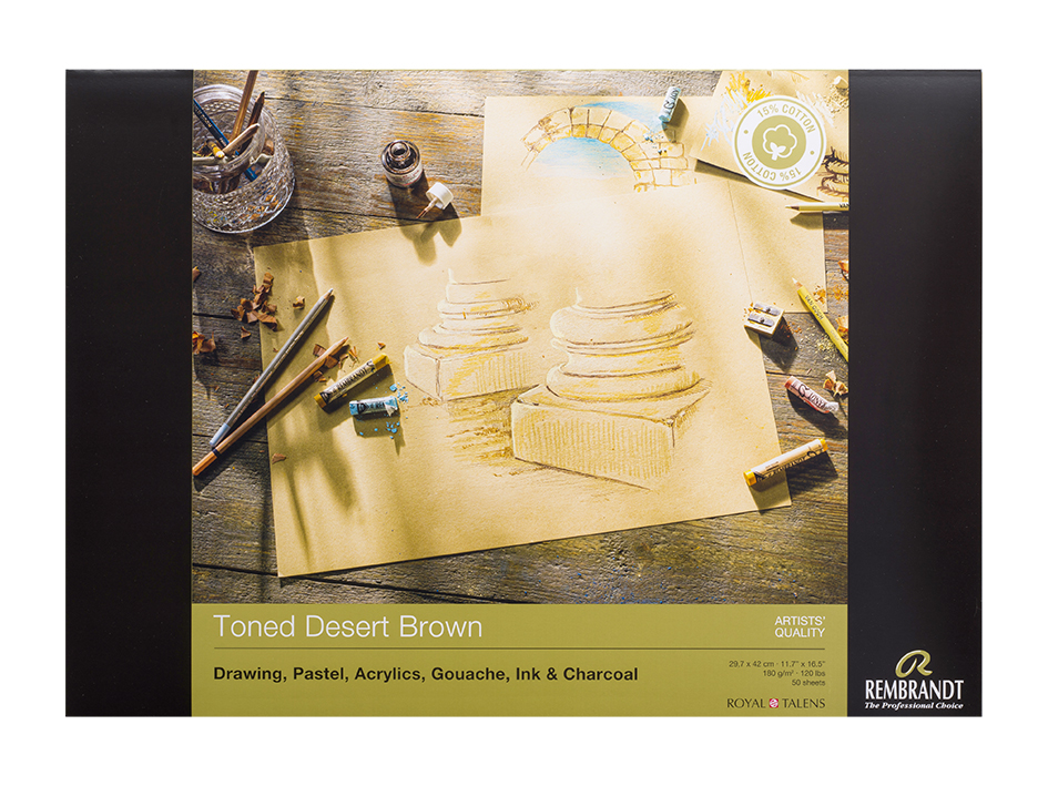 Rembrandt Toned 180g/50ark – Desert Brown A3 - Bilde 1