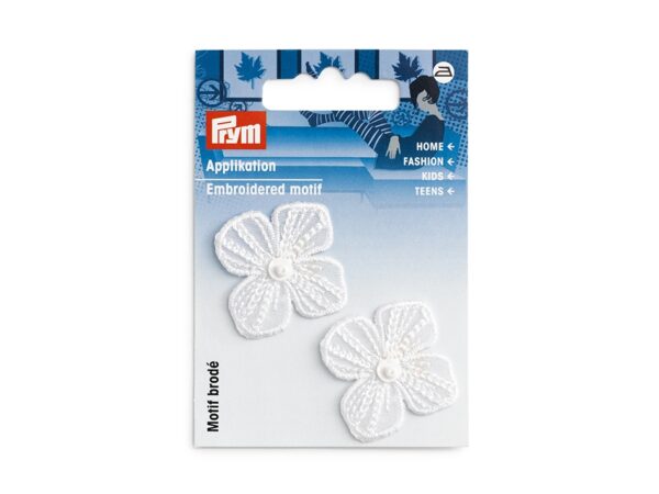3089.jpg Prym Strykemerke – Blomst liten – Hvit