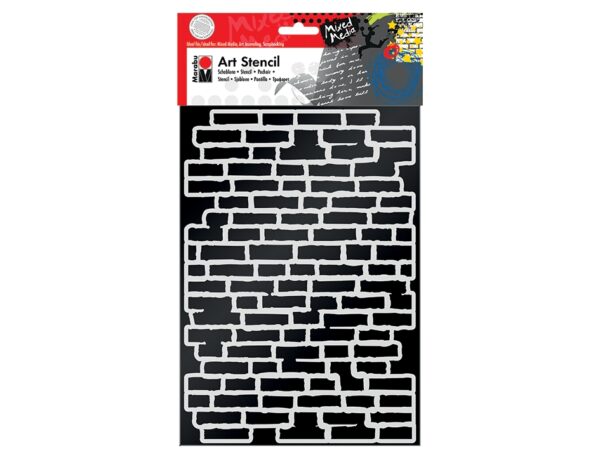 Marabu Mixed Media Sjablong – A4 Bricks