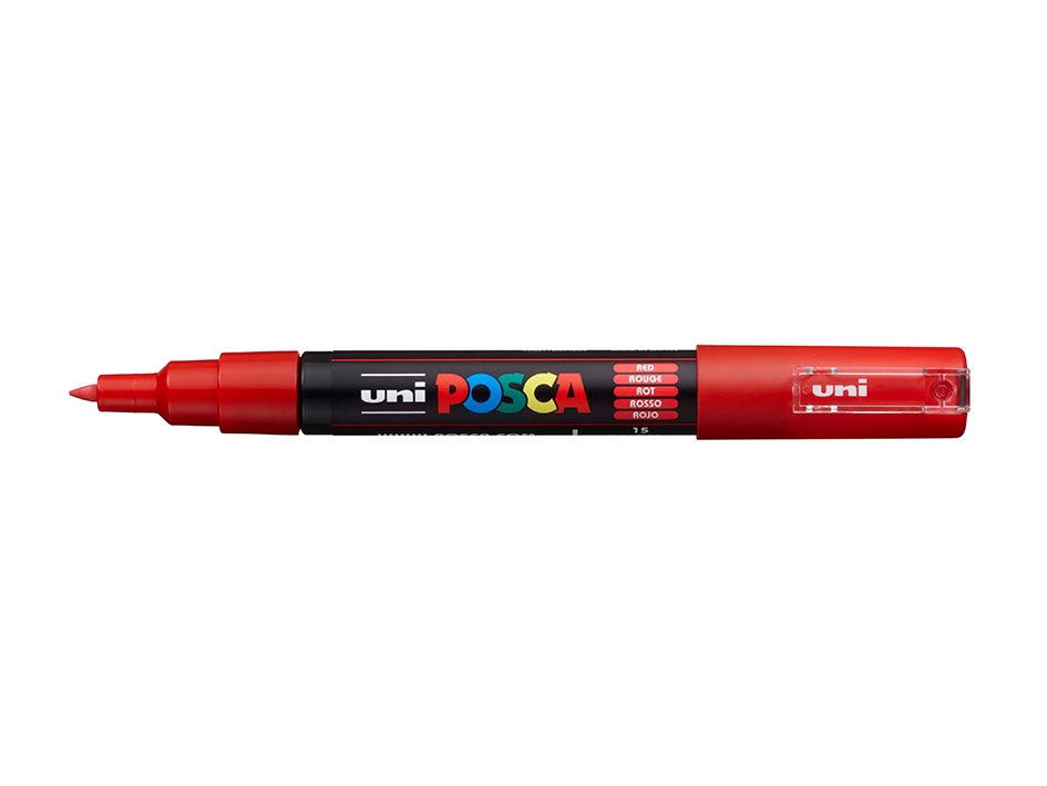 Uni POSCA PC-1M  Extra-Fine 0,7-1mm  15 Red - Bilde 1