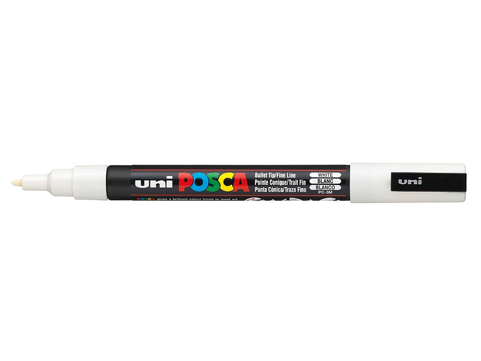 Uni POSCA PC-3M  Fine 0,9-1,3mm  1 White - Bilde 1