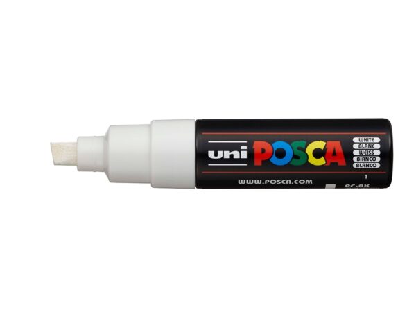 Uni POSCA PC-8K – Chisel 8mm – 1 White