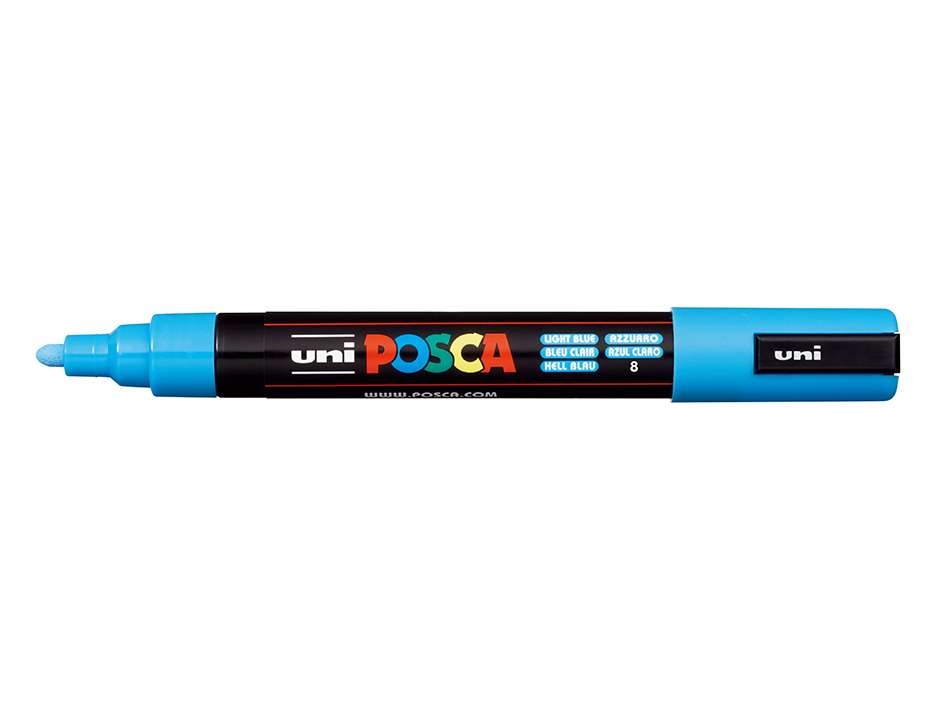 Uni POSCA PC-5M  Medium 1,8-2,5mm  8 Light Blue - Bilde 1