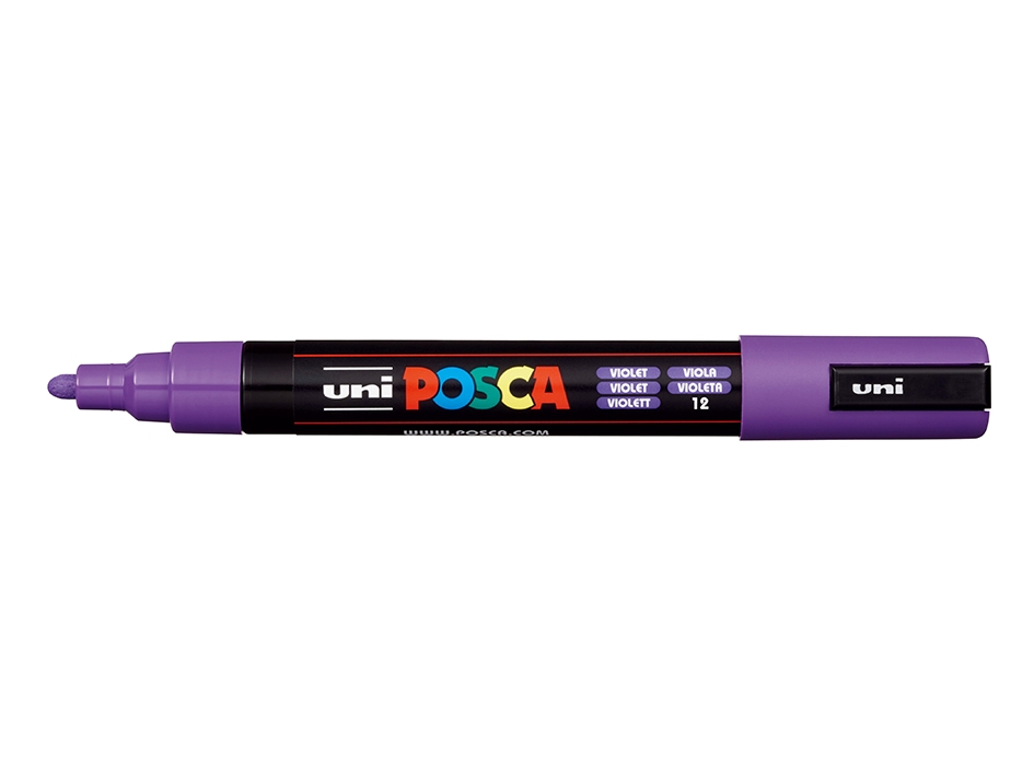 Uni POSCA PC-5M  Medium 1,8-2,5mm  12 Violet - Bilde 1