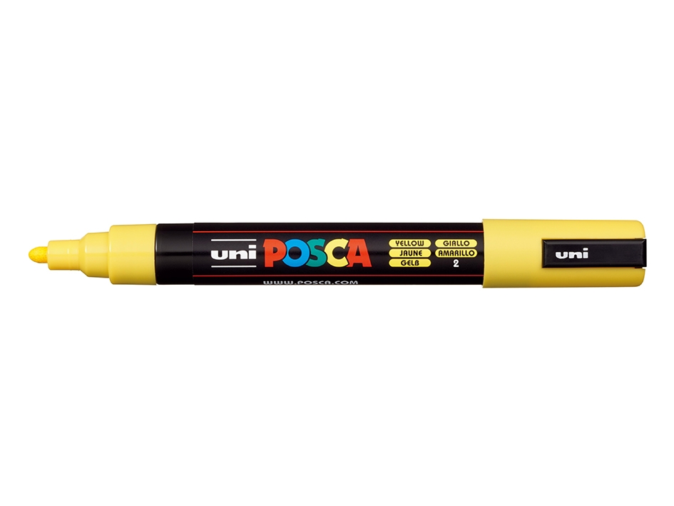 Uni POSCA PC-5M  Medium 1,8-2,5mm  2 Yellow - Bilde 1