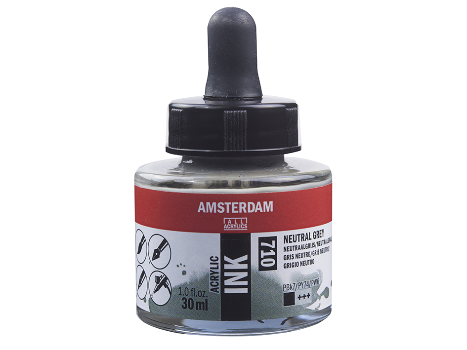 Amsterdam Ink 30ml – 710 Neutral Grey - Bilde 1
