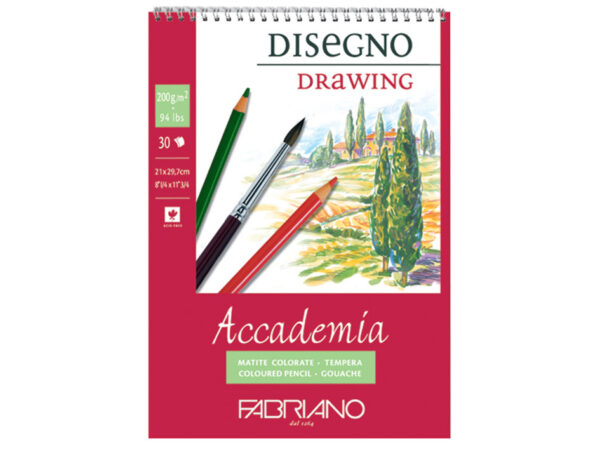 Fabriano Accademia Drawing Spiral 200g A3 – 30ark