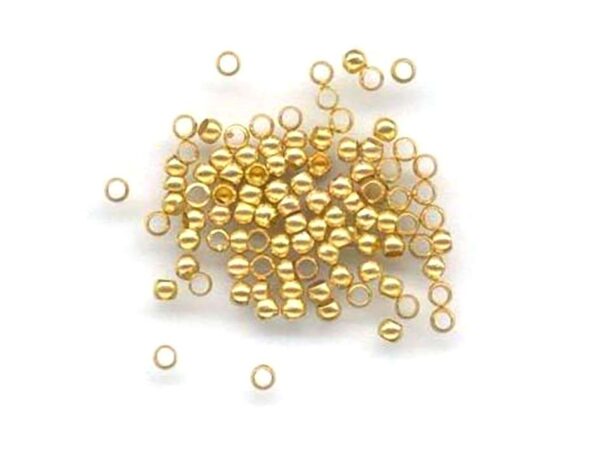 Wireklemme rund  – 2,0mm Gullfarget