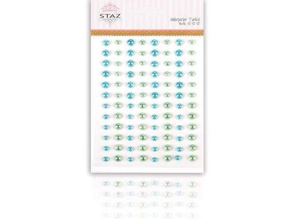 Staz Halvperler m/lim – Turkis