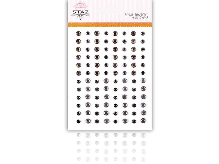 Staz Halvperler m/lim – Sølv/Sort - Bilde 1