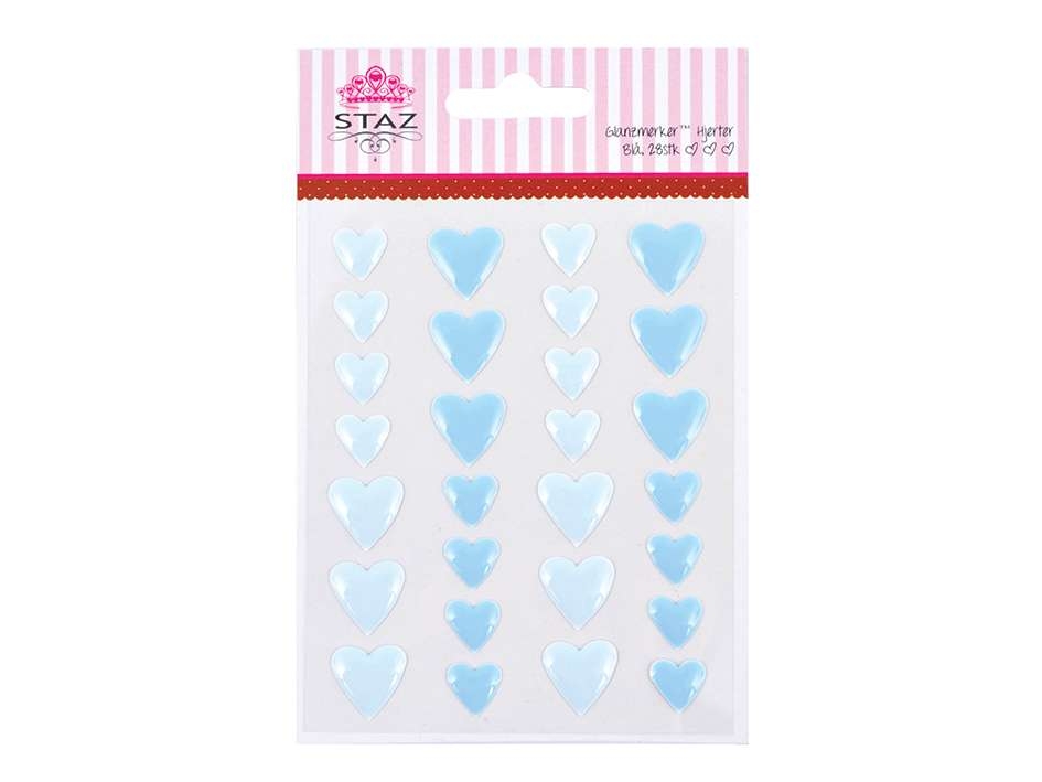 Staz Glanzmerker Hjerter Blå - Bilde 1