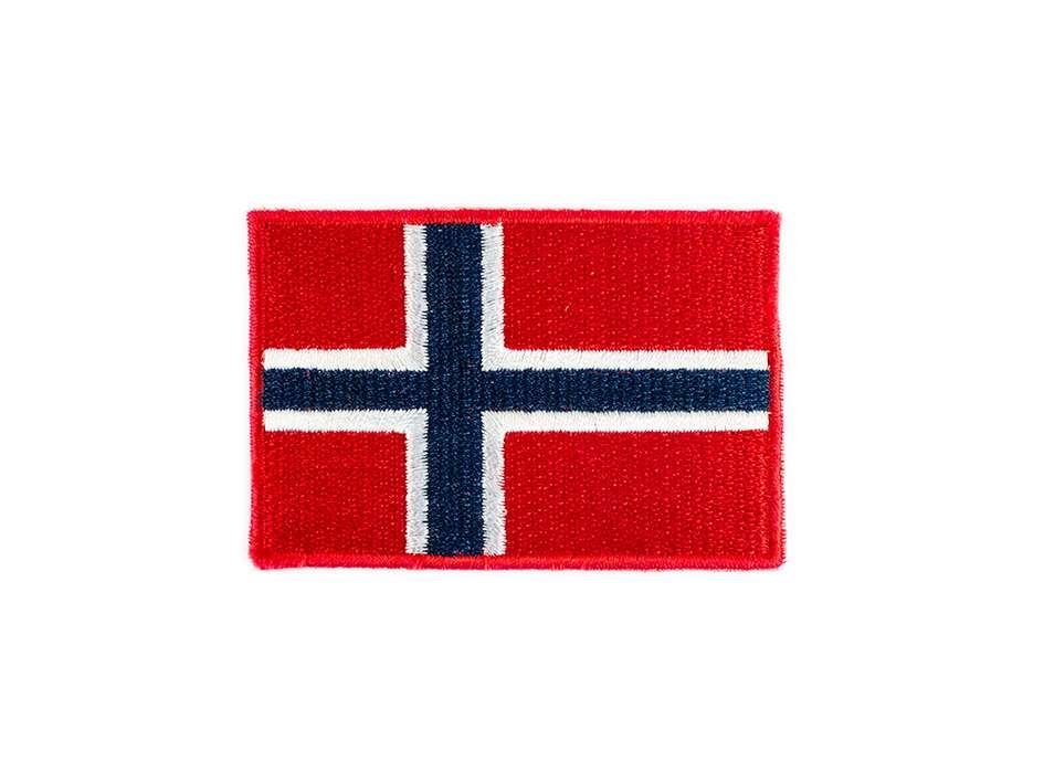 Strykemerke Norske flagg 44x44mm - Bilde 1