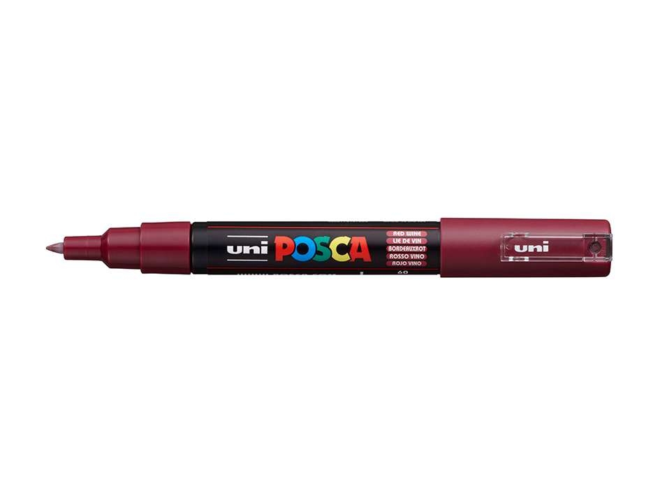 Uni POSCA PC-1M  Extra-Fine 0,7-1mm  60 Red Wine - Bilde 1
