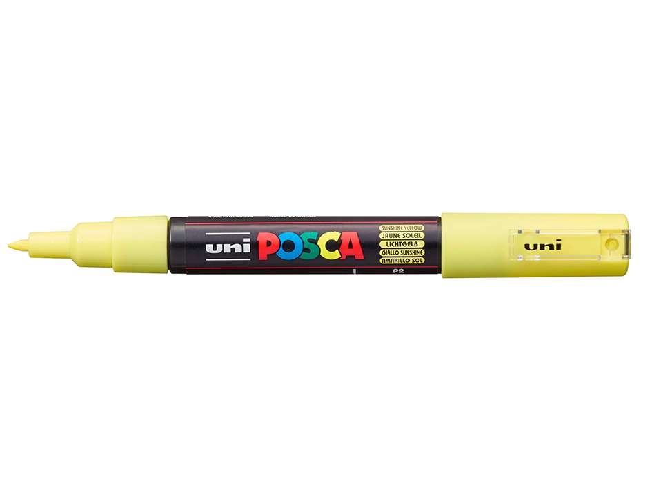 Uni POSCA PC-1M  Extra-Fine 0,7-1mm  P2 Sunshine Yellow - Bilde 1