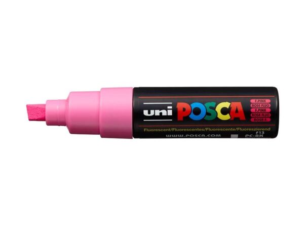 3854.jpg Uni POSCA PC-8K – Chisel 8mm – F13 Fluorescent Pink