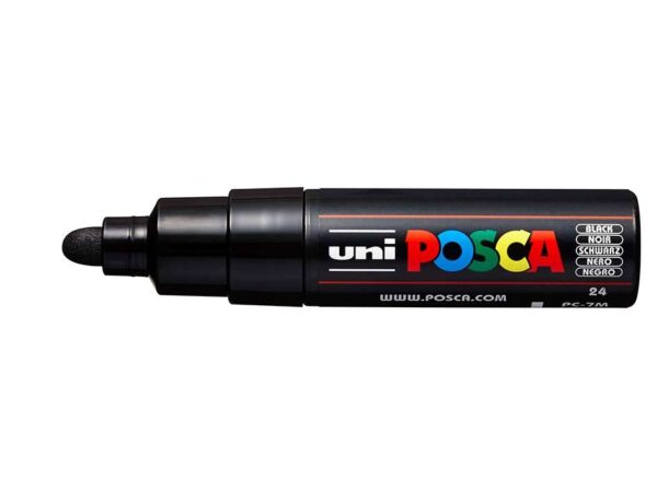 3872.jpg Uni POSCA PC-7M – Bullet 4,5-5,5mm – 24 Black
