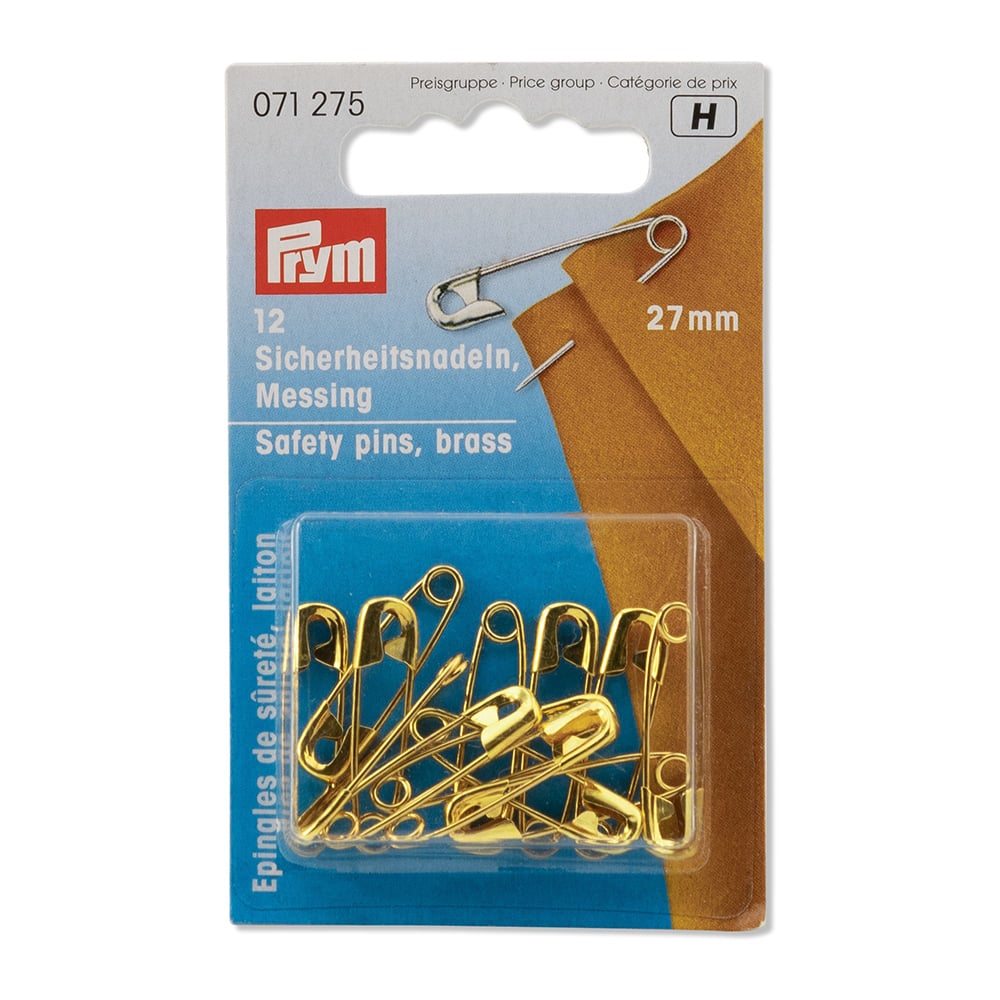 Prym sikkerhetsnåler 57mm – Gull – 12stk - Bilde 1
