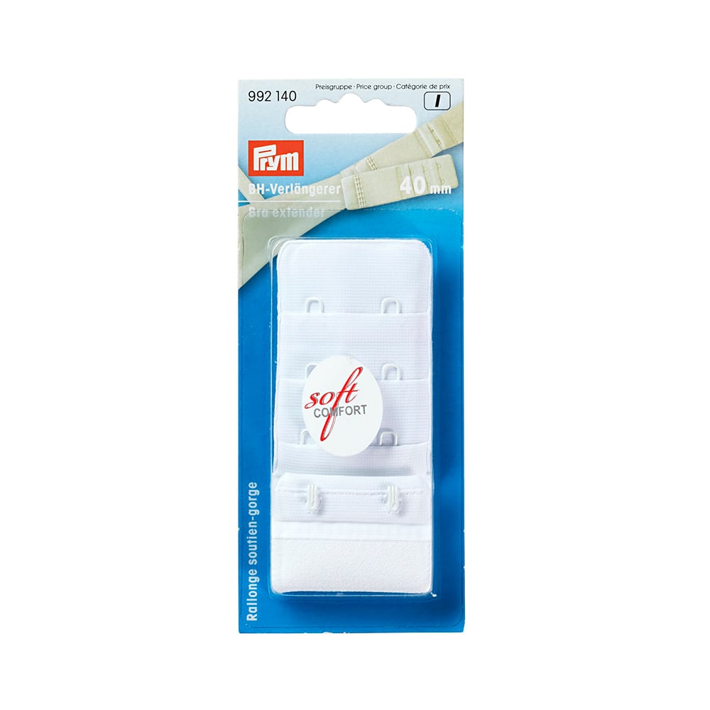 Prym BH- forlengere 40mm. hvit - Bilde 1
