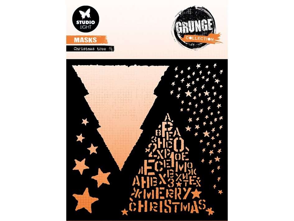 Studio Light Grunge Collection Mask – Christmas tree 156 - Bilde 1