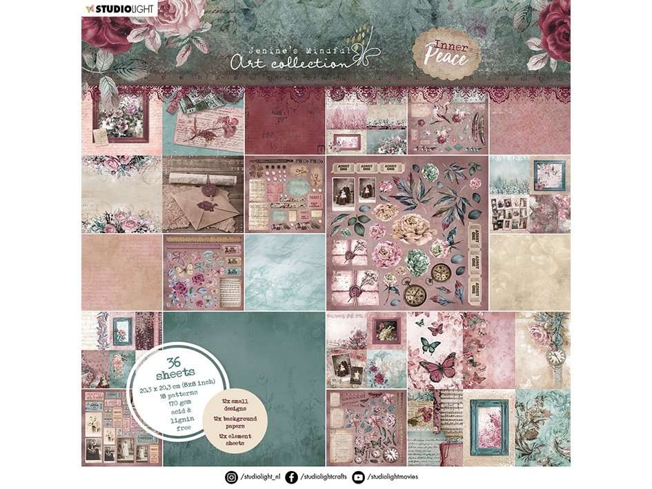 Studio Light Inner Peace Paper Pad , 8x8 – Designs & elements 59 - Bilde 1