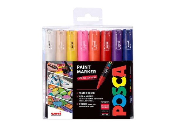 3965.jpg Uni POSCA PC-1M Ultra-Fine 0,7mm Sett Standard 16stk