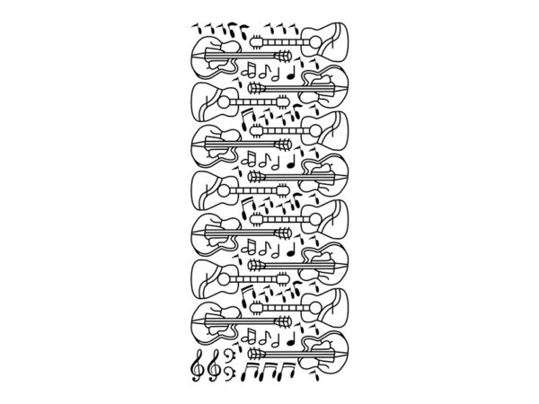Klistremerker gitarer sort