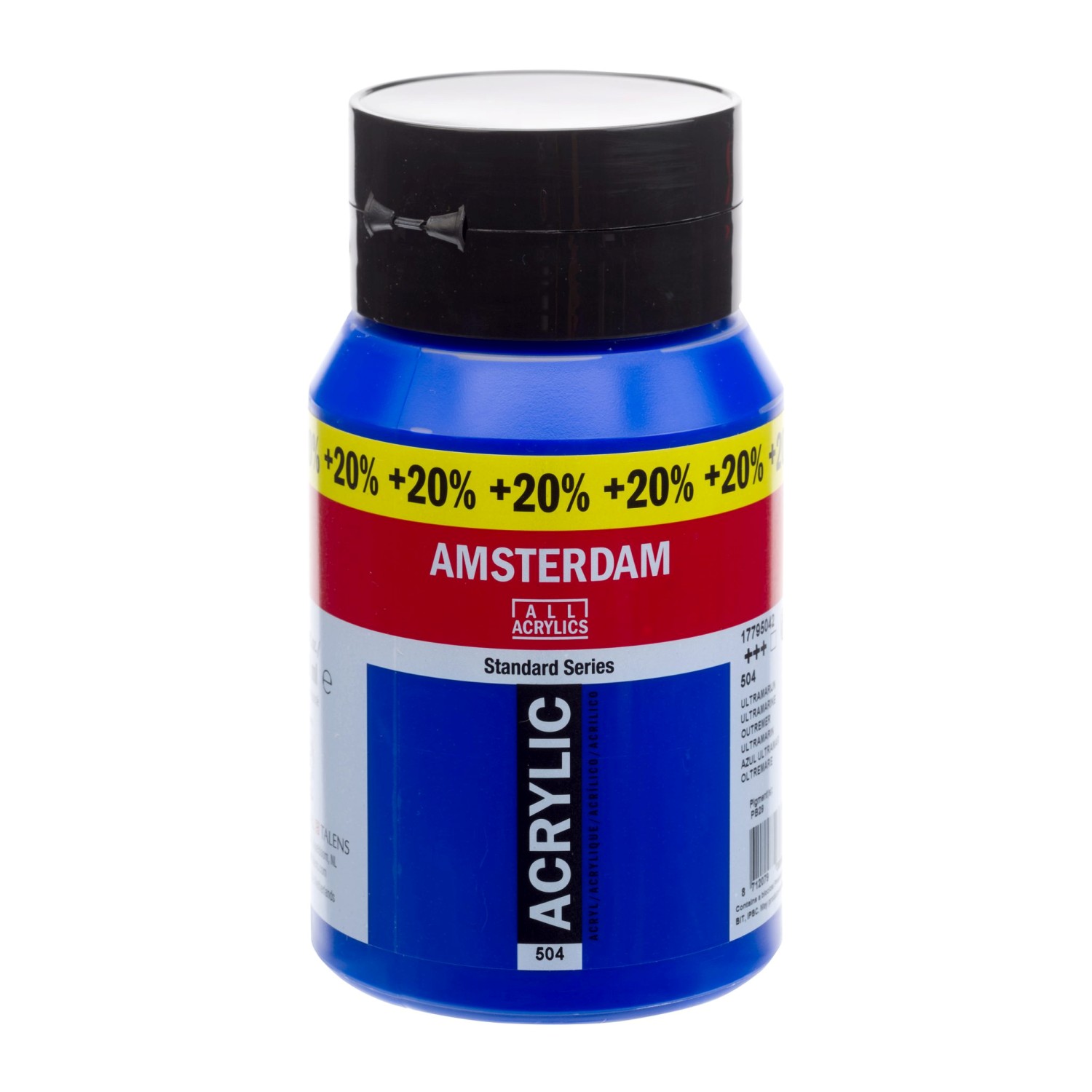 Amsterdam Standard 500ml + 20% 504 Ultramarine - Bilde 1