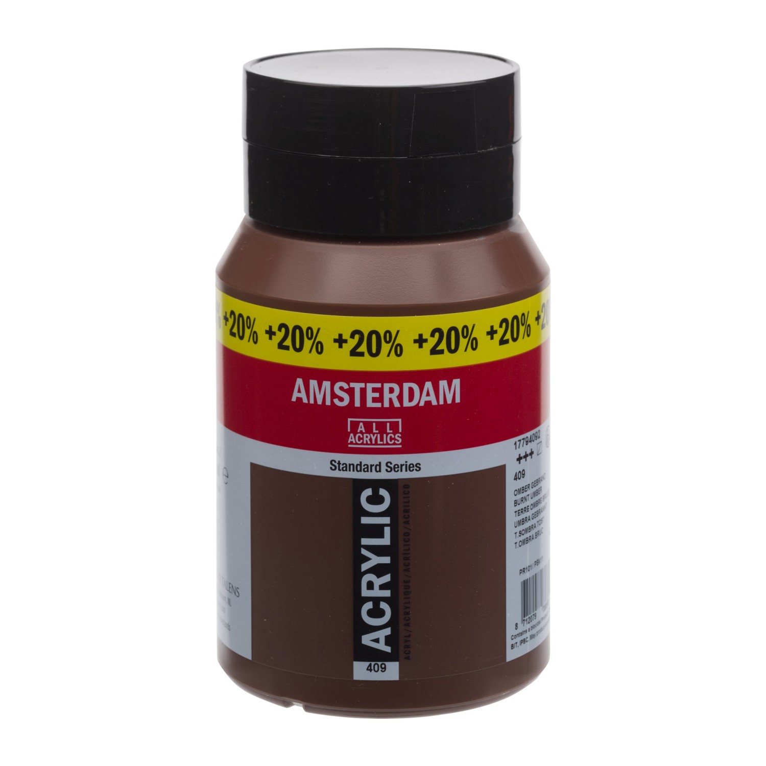Amsterdam Standard 500ml + 20% 409 Burnt Umber - Bilde 1