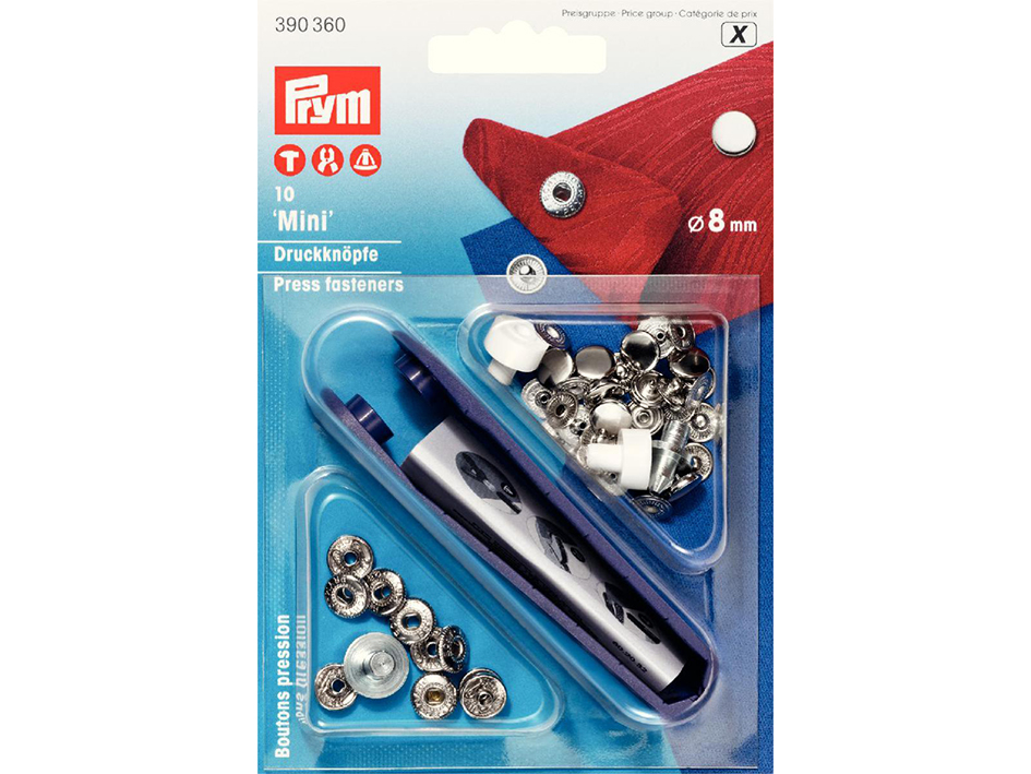 Prym Trykknapper mini 8mm  Sølv - Bilde 1