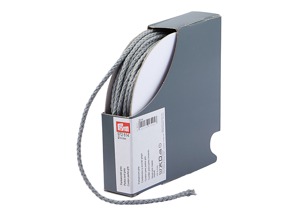 Prym Anorakksnor 4mm – Grå - Bilde 1