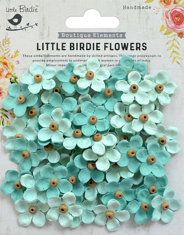 5579.jpg Little Birdie Beaded Blooms Arctic Ice 50Pc