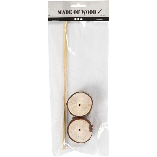 629.jpg Trefot med tilhørende pinne H:3cm D:5cm