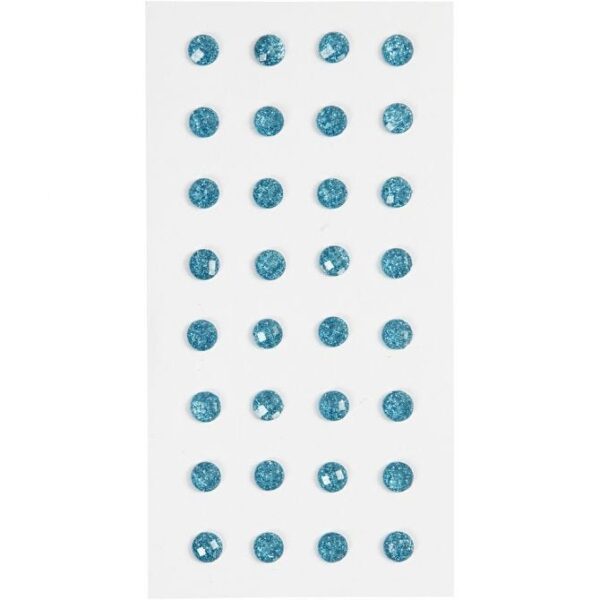 669.jpg Rhinsten, dia. 8 mm, lys blå, 32 stk.