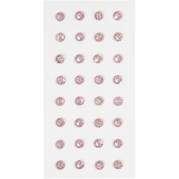 670.jpg Rhinsten, dia. 8 mm, Rosa, 32 stk